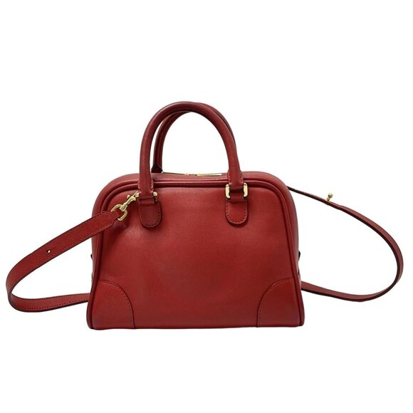 LOEWE Amazona 75 Small Red Leather - Handbag 635-080325 - Picture 2 of 8